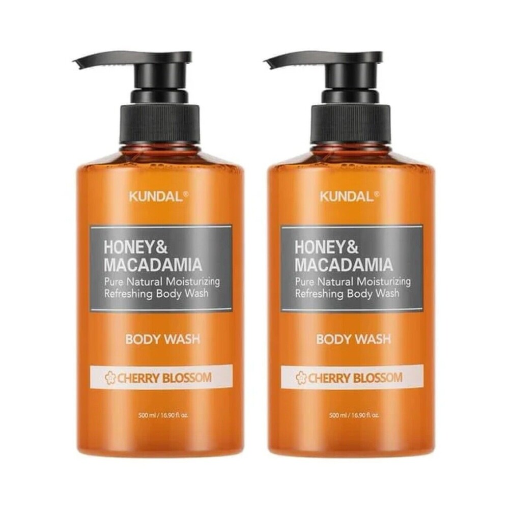 Kundal Honey & Macadamia Body Wash Cherry Blossom 500ml * 2pcs K-Beauty